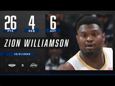 Zion Williamson leads Pelicans to 20-PT win vs. Lakers | NBA on ESPN ...