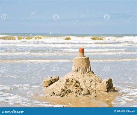 Sandcastle On The Beach Royalty Free Stock Image - Image: 5424506