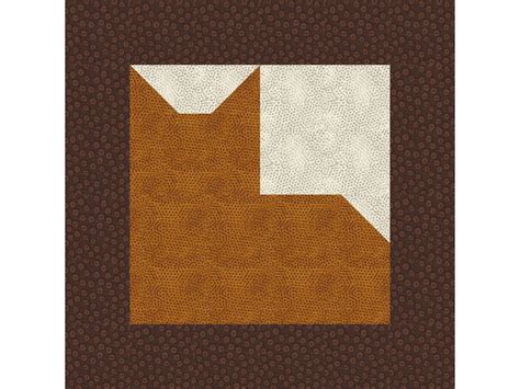 Patchwork Cat 12-Inch Quilt Block Pattern