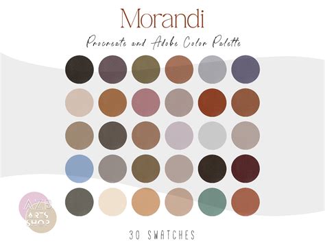 Morandi Art Procreate Adobe Color Palette Color Palette for Procreate Procreate Swatches Color ...