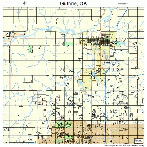 Guthrie Oklahoma Street Map 4031700