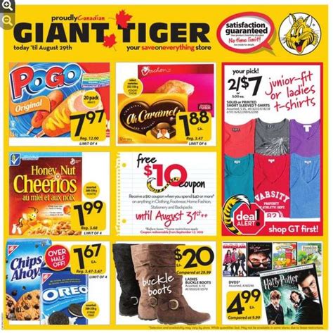 Giant Tiger flyer Aug 22 to 29