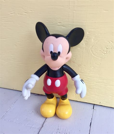 Vintage Mickey Mouse Figurine, Pose-able Mickey Mouse Figurine, Large ...