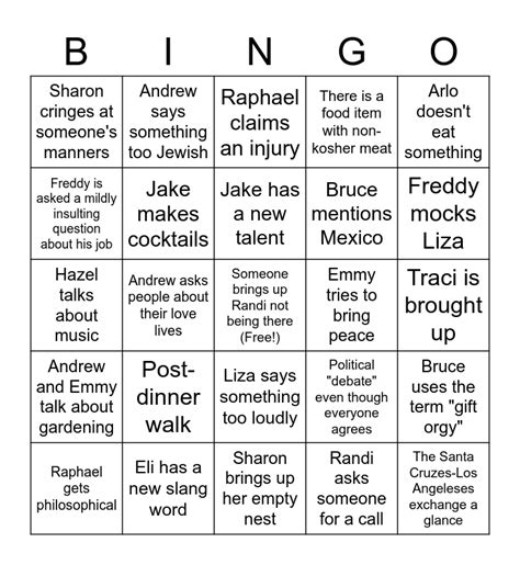 Thanksgiving Bingo Card