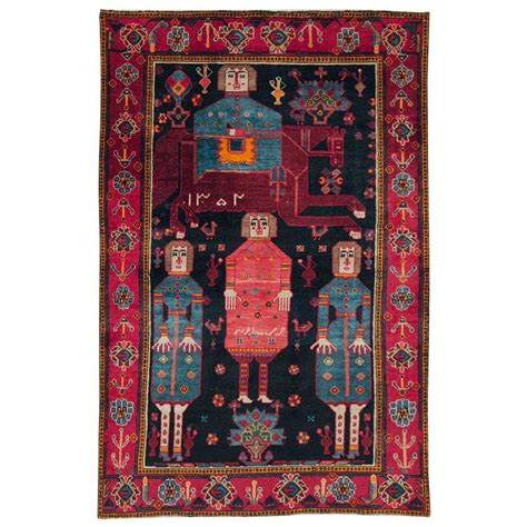 Antique Persian, Malayer, Pictorial Rug For Sale at 1stDibs | persian ...