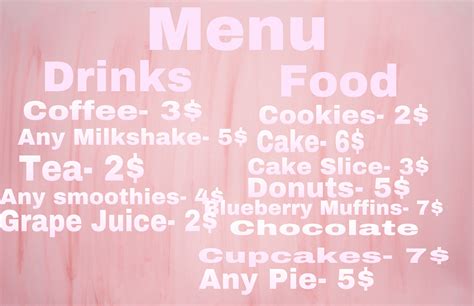 Cafe Menu Bloxburg Decal ID