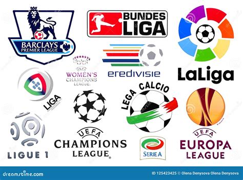 Logos of European Football Leagues Editorial Image - Illustration of ...