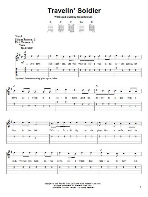 Travelin' Soldier | Sheet Music Direct