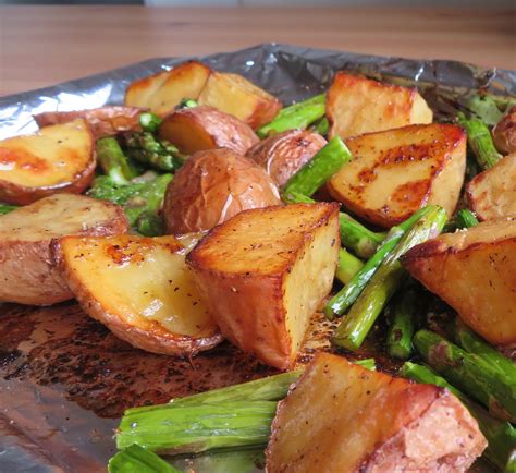 Balsamic Roasted New Potatoes & Asparagus | The English Kitchen