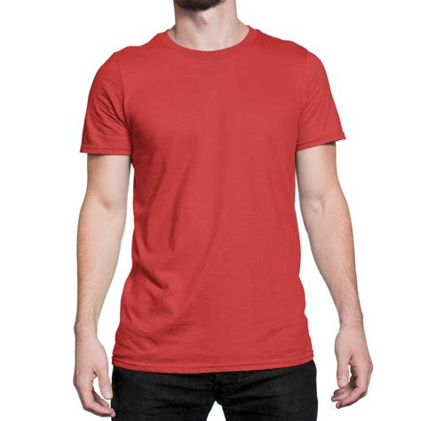 Plain Red T-Shirt (Unisex) - Front View - ColorCapital | Plain red t shirt, Mens tops, Shirts