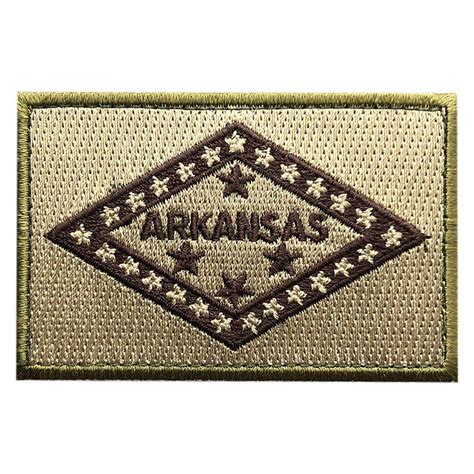 Arkansas State Flag Patch (Embroidered Hook) (Green) – MILTACUSA