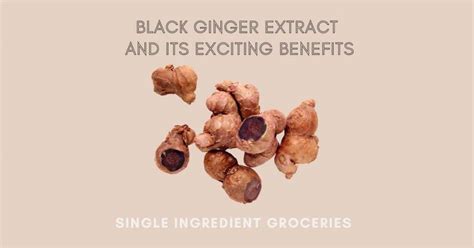 Black Ginger Extract and Its Exciting Benefits