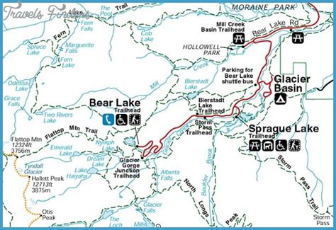 Estes Park Hiking Trail Map - TravelsFinders.Com