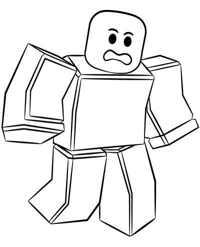 Noob coloring sheet Roblox - Topcoloringpages.net