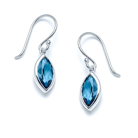 London Blue Topaz Marquise Earrings | Landing Company