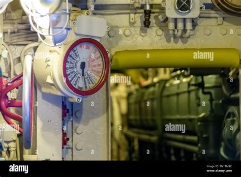 Chicago, IL, USA - February 6, 2023: Interior of the German submarine U ...