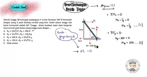 Contoh Dan Pembahasan Kesetimbangan Benda Tegar - Paud Berkarya