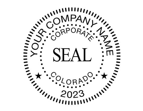 Corporate Seal Self-Inking Stamp | Rubber Stamp Warehouse