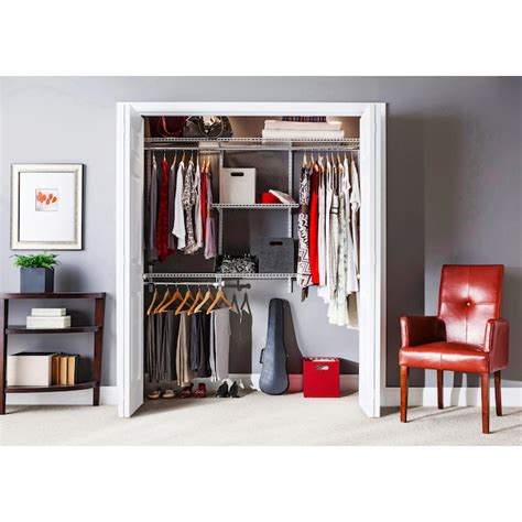 Rubbermaid HomeFree series 4-ft to 8-ft x 12-in White Wire Closet Kit at Lowes.com