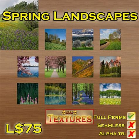 Second Life Marketplace - USC Textures - Spring Landscapes