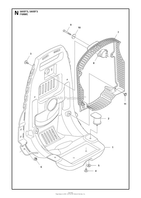 Husqvarna 580BTS (2011-05) Parts Diagram for FRAME