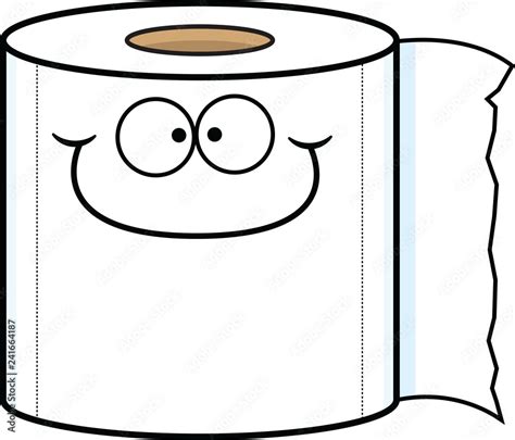 Freehand Drawn Cartoon Toilet Paper Royalty Free SVG,, 48% OFF