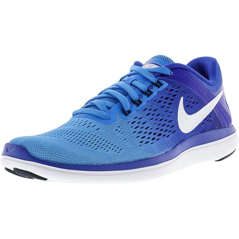 Nike - Nike Women's Flex 2016 Rn Blue Glow / White Racer Midnight Navy Ankle-High Running Shoe ...