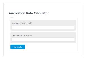 Percolation Rate Calculator - Calculator Academy