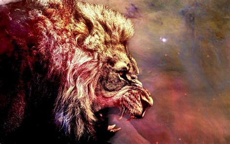 Space Lion Wallpaper