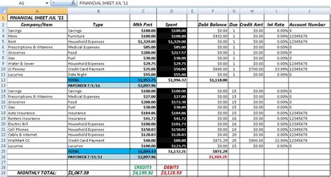 Free Accounting and Bookkeeping Excel Spreadsheet Template - HubPages