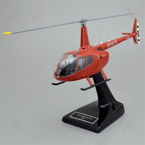 Custom-Built Robinson R66 Turbine Model Helicopter with a Detailed Interior | Factory Direct Models