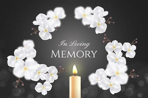 Free Vector | Obituary background design