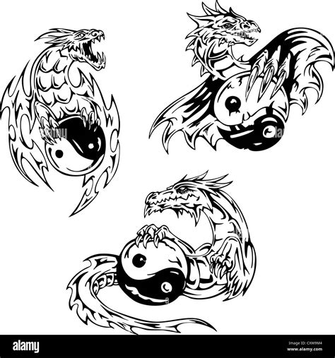 Yin and yang dragon hi-res stock photography and images - Alamy