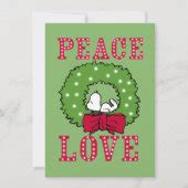 Peanuts | Snoopy Christmas Peace & Love Holiday Card | Zazzle