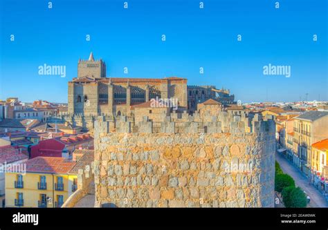 Cathedral of Avila in Spain Stock Photo - Alamy