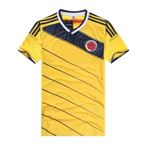 2014 world cup Colombia home soccer jerseys football jerseys top ...