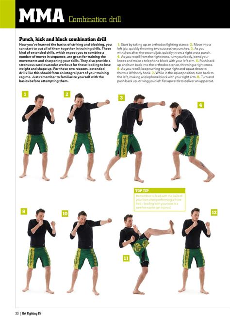 Step-by-step combination drill from MMA Workouts | Fitness | Pinterest ...