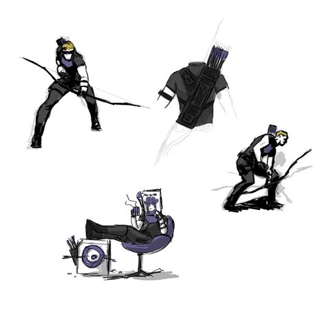 Concept Art for Hawkeye, by David Aja via Stephen... - Digital Baubles