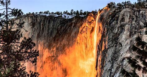 Yosemite Firefall Ignites Horsetail Fall with a Brilliant Illusion