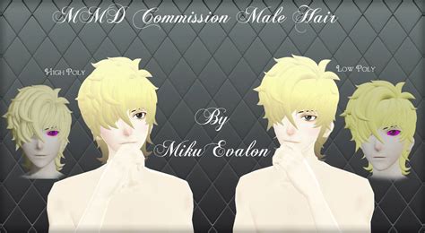 MMD Commission: Male hair by MikuEvalon on DeviantArt