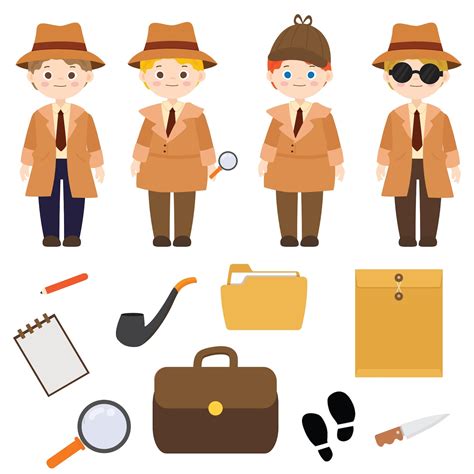 Detective Kids Clipart, Digital Clipart Instant Download PNG Files Included - Etsy