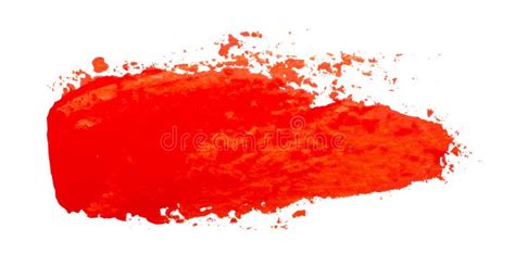 Vector Paint Brush Stroke Texture Isolated on White - Red Acrylic ...