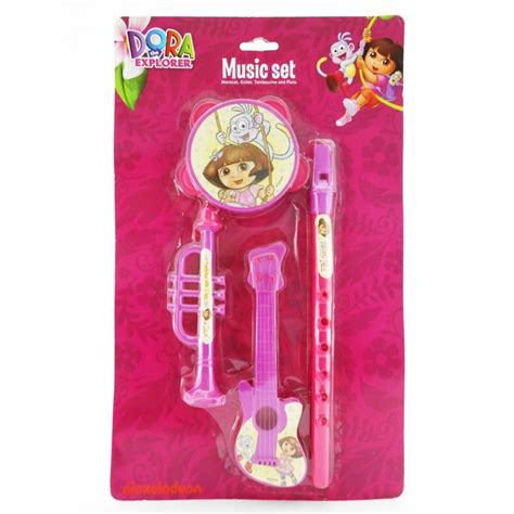 Dora Music Set - Maracas, Guitar, Tambourine, Flute - Happy Toon – Toko ...