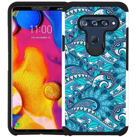 LG V40 ThinQ Phone Case - Colorful Design Hybrid Armor Case Shockproof Dual Layer Protective ...