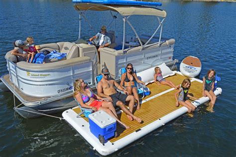 Inflatable Sport Boat Inflatable Patio Dock Floating Platform