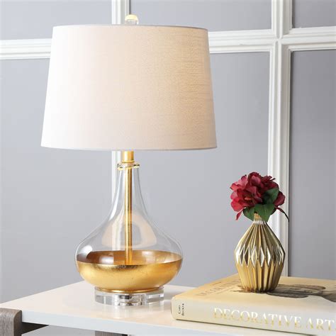 West 24.5" Glass LED Table Lamp, Gold Leaf - Walmart.com