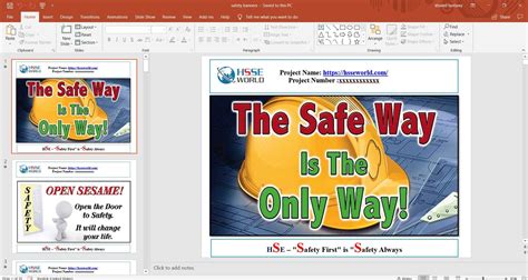 Safety banners and Posters at construction site