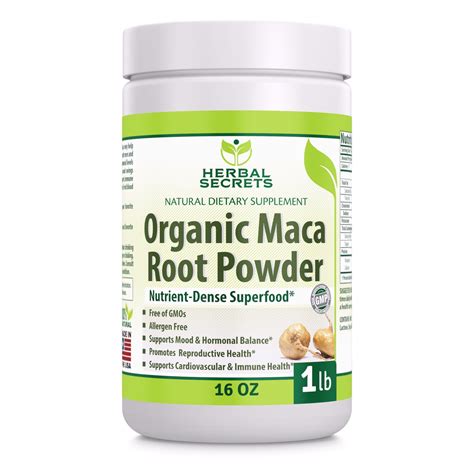 Herbal Secrets Organic Maca Root Powder - 16 Oz - Walmart.com