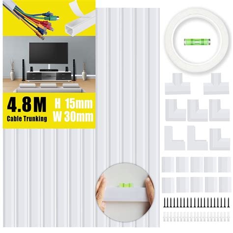 Buy KOOLPUG Cable Tidy White Tubes, Longer Cable Channel, Self Adhesive Wire Trunking Kit, Wire ...