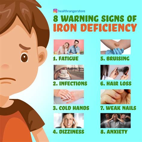 Warning signs of iron deficiency